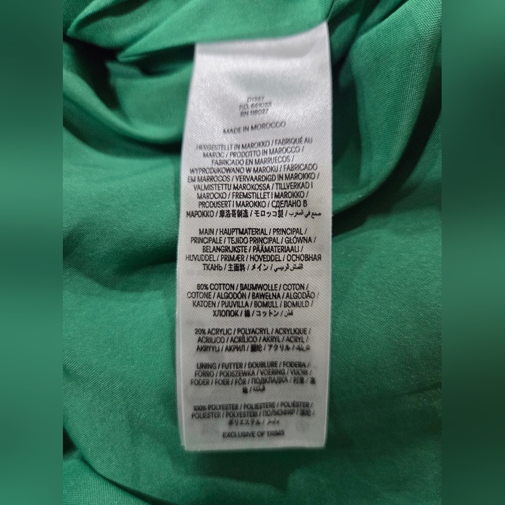Boden Evita Cotton Shift Dress - Emerald Green - Size 14L - Picture 9 of 9